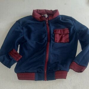 Kids Size 6/7 Members Mark Navy and Burgundy Jacket.